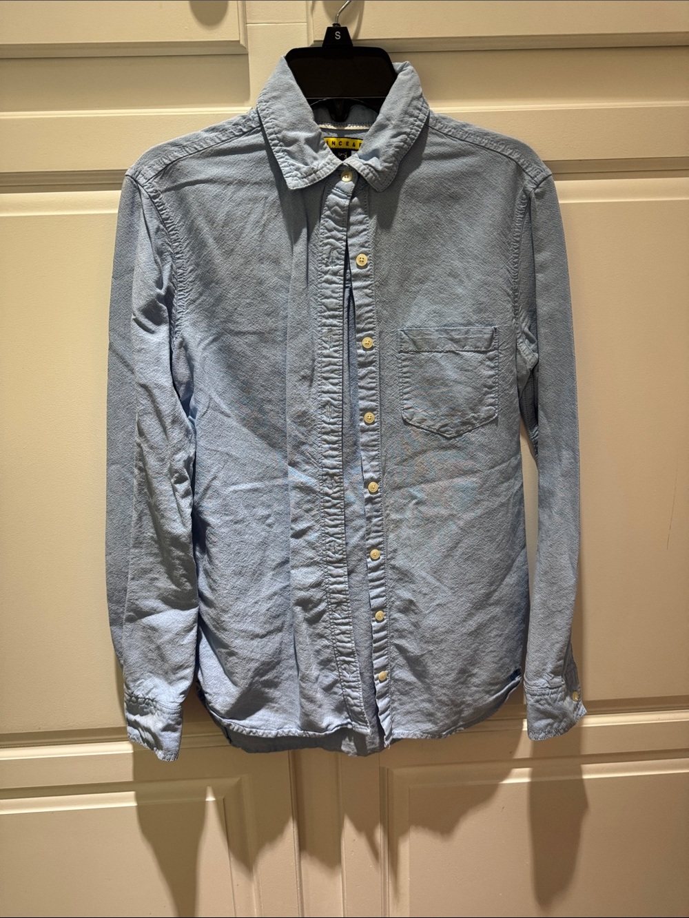 Light Blue Womens Slim Fit Button-Up Shirt